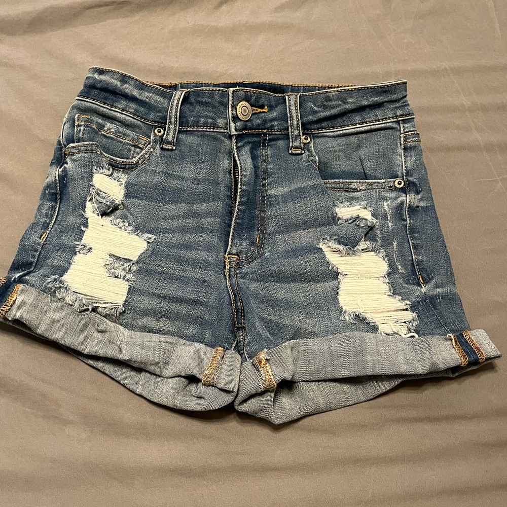 Ripped Jean Shorts